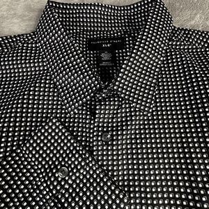 Shaquille O'Neal Shirt Mens 3XL Geometric Long Sleeve Button Up Dress Shirt